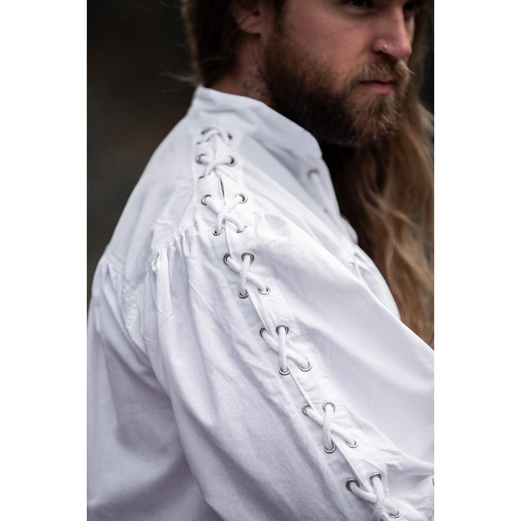 Product image Medieval Lace-Up Shirt with Eyelets Adrian White