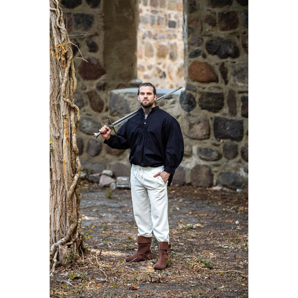 Product image Medieval Pintuck Shirt with Wooden Buttons Oswald Black
