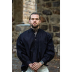Product image Medieval Pintuck Shirt with Wooden Buttons Oswald Black