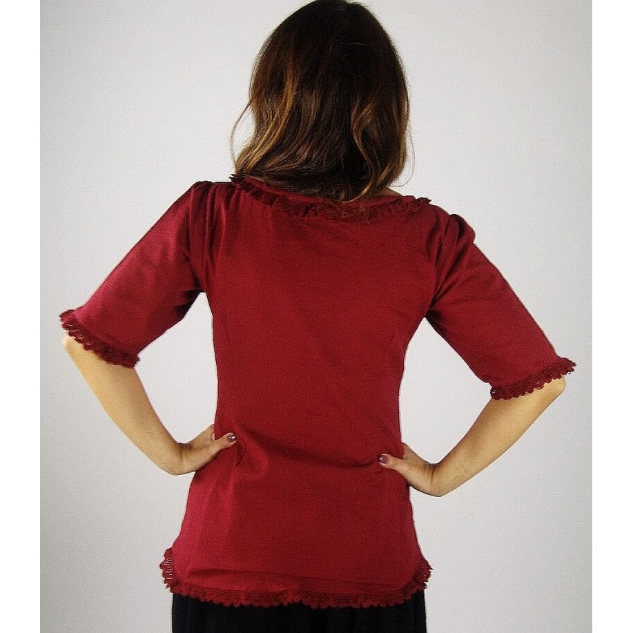 Product image Medieval Short-Sleeve Blouse Gabriela red