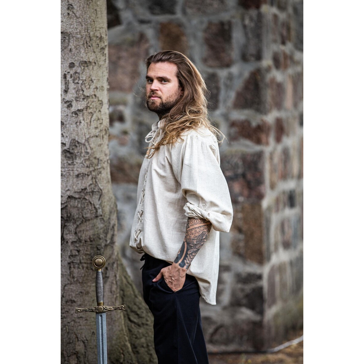 Product image Medieval Lace-Up Shirt Dagwin beige