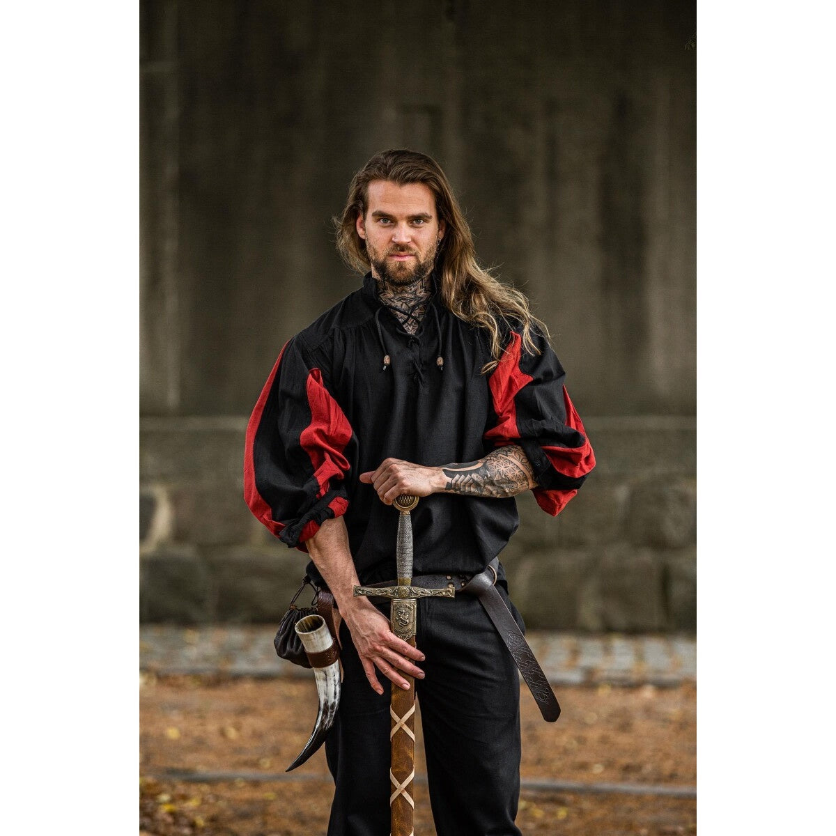 Product image Medieval Landsknecht Shirt Albert black-red