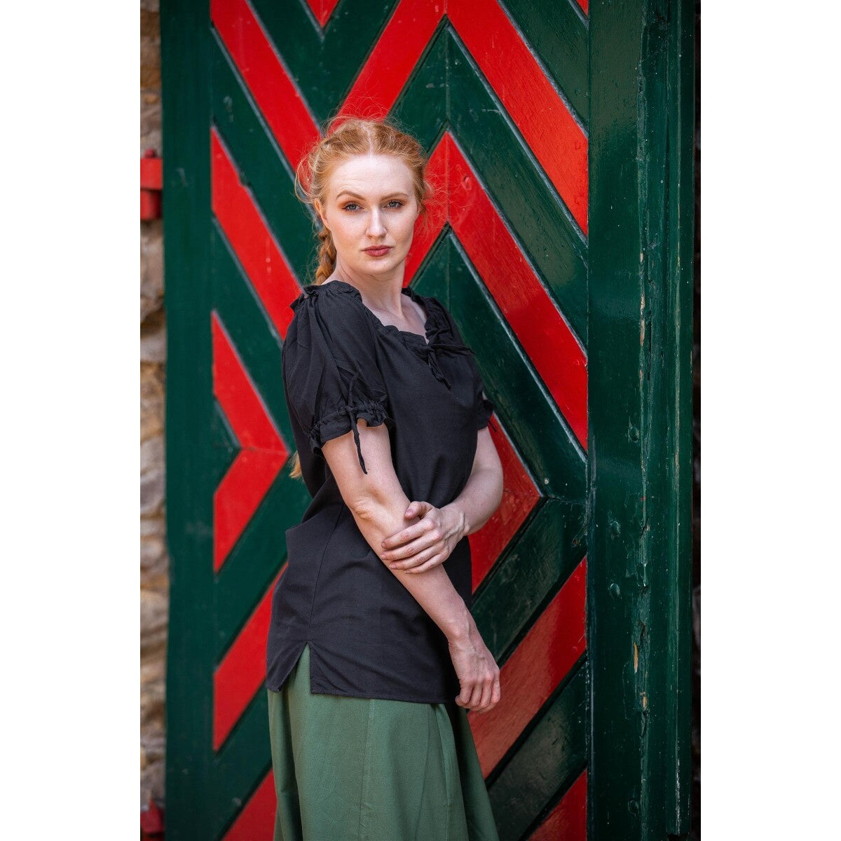Product image Medieval Short-Sleeve Blouse Otilia Black