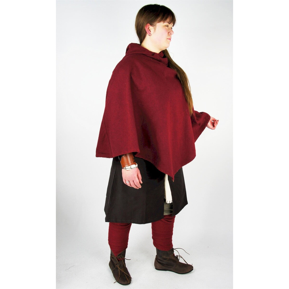 Product image Medieval Hood Egill with Embroidery red