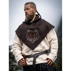 Product image Medieval Gugel Tyr with Wolf Embroidery brown