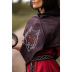 Product image Medieval Gugel Tyr with Wolf Embroidery brown