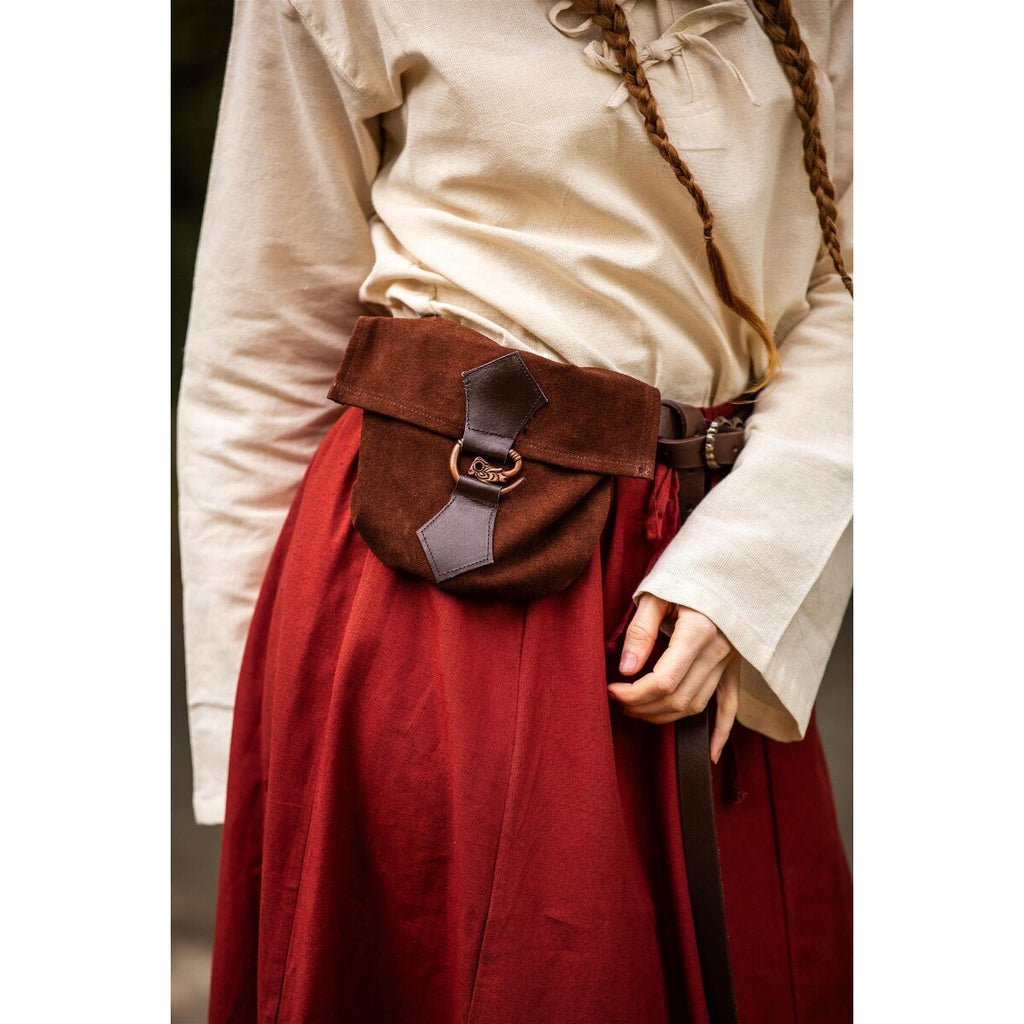 Product image Medieval Leather Belt Pouch Will with Dragon Clasp