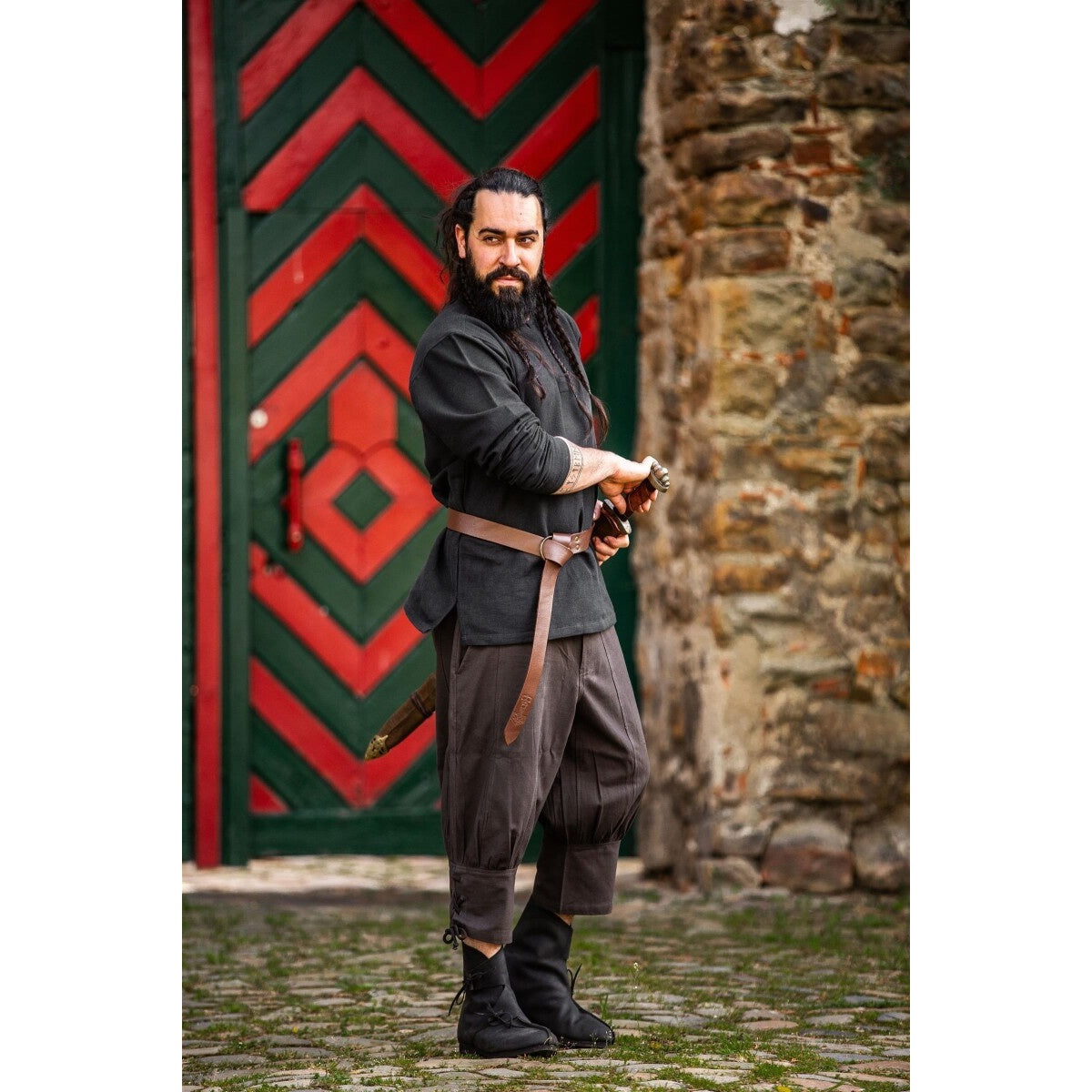 Product image Medieval Breeches Laurence with Calf Lacing brown