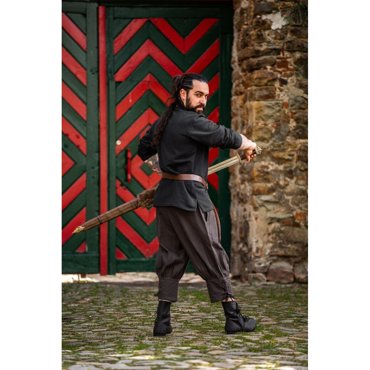 Product image Medieval Breeches Laurence with Calf Lacing brown