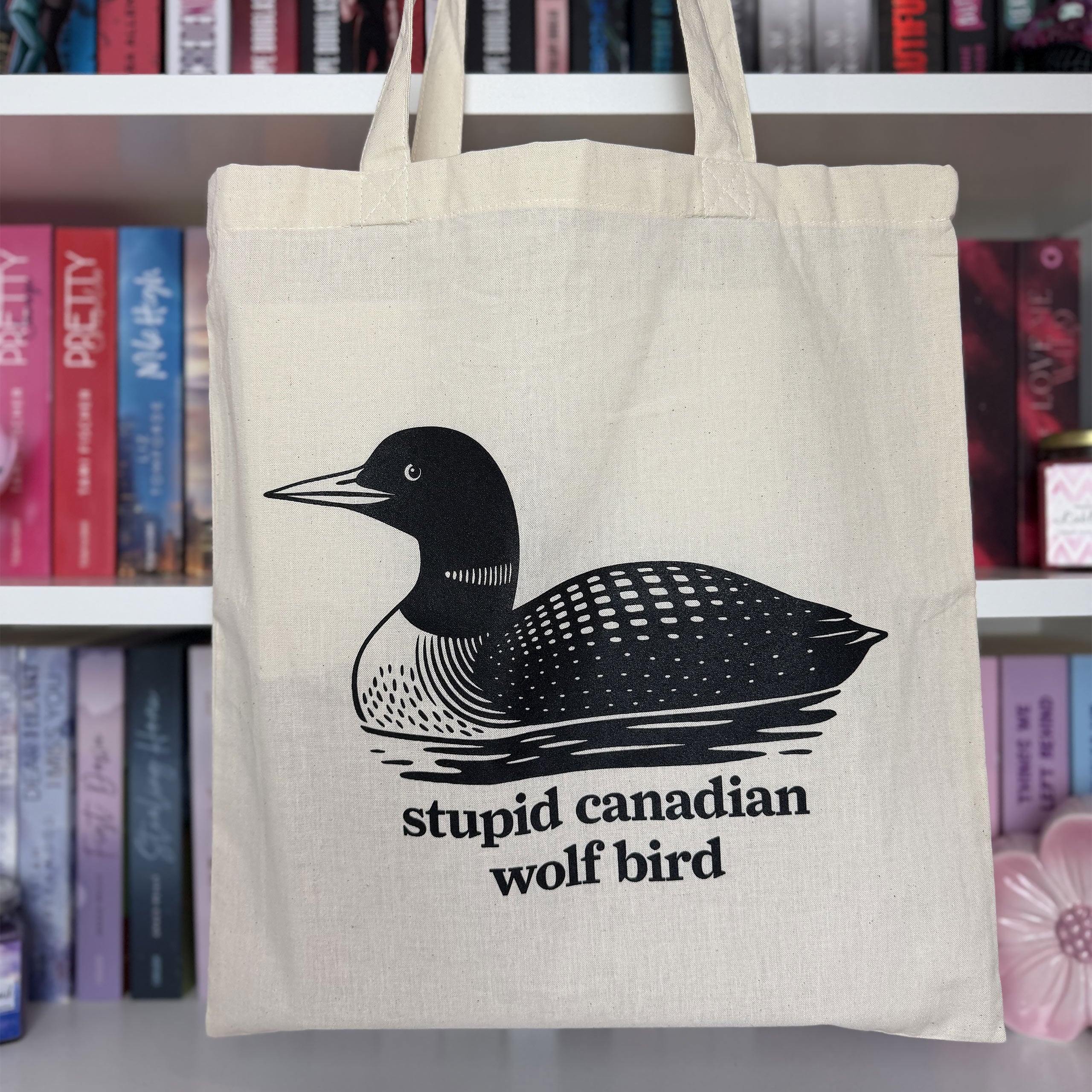 Product image Stupid Canadian Wolf Bird Tote Bag for Heated Rivalry Fans