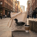 Product image Stupid Canadian Wolf Bird Tote Bag for Heated Rivalry Fans