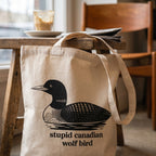 Product image Stupid Canadian Wolf Bird Tote Bag for Heated Rivalry Fans