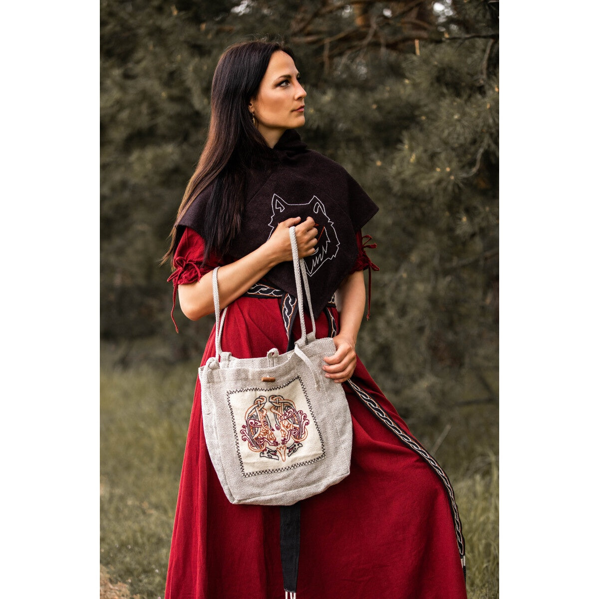 Product image Medieval Shoulder Bag Tora with Embroidery beige