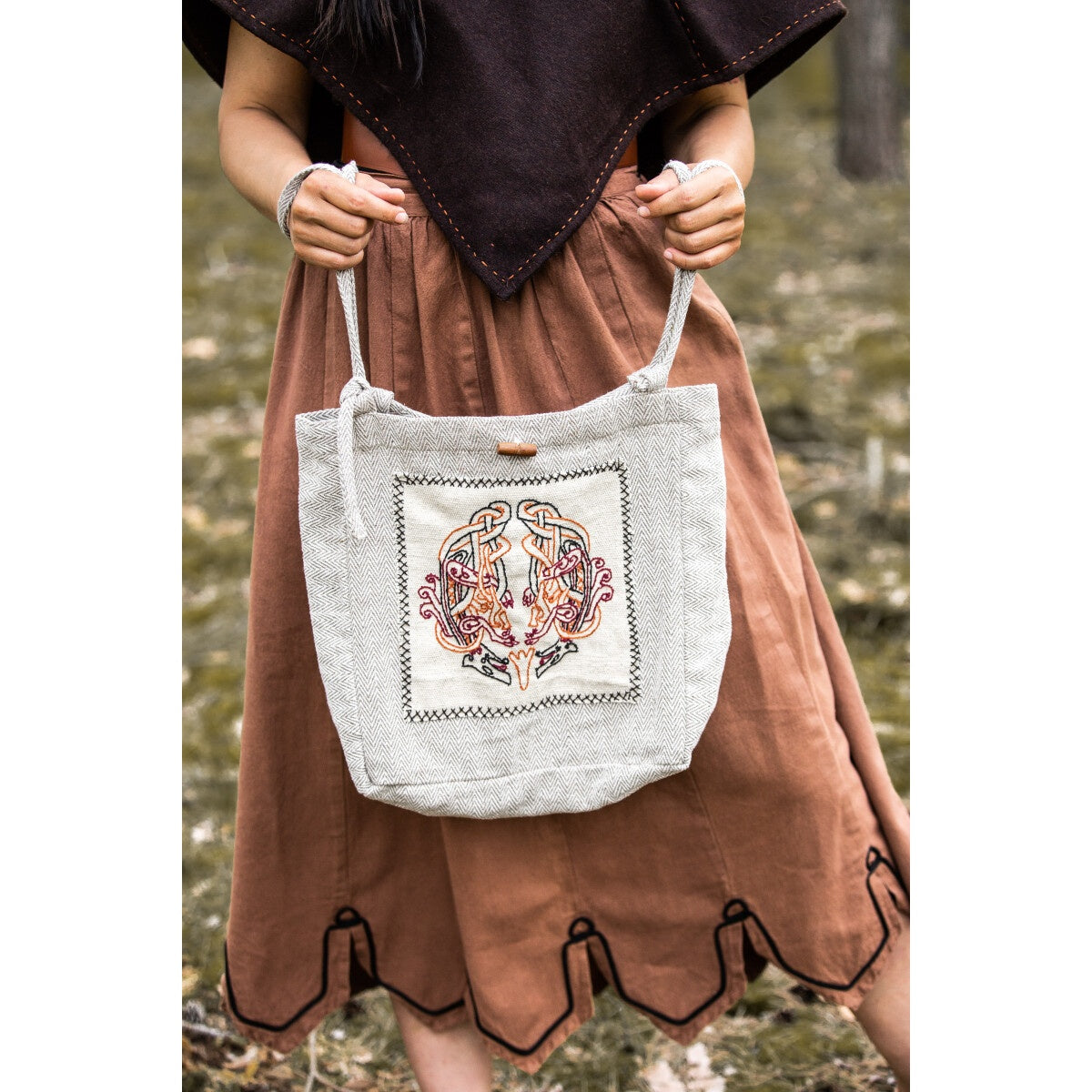 Product image Medieval Shoulder Bag Tora with Embroidery beige