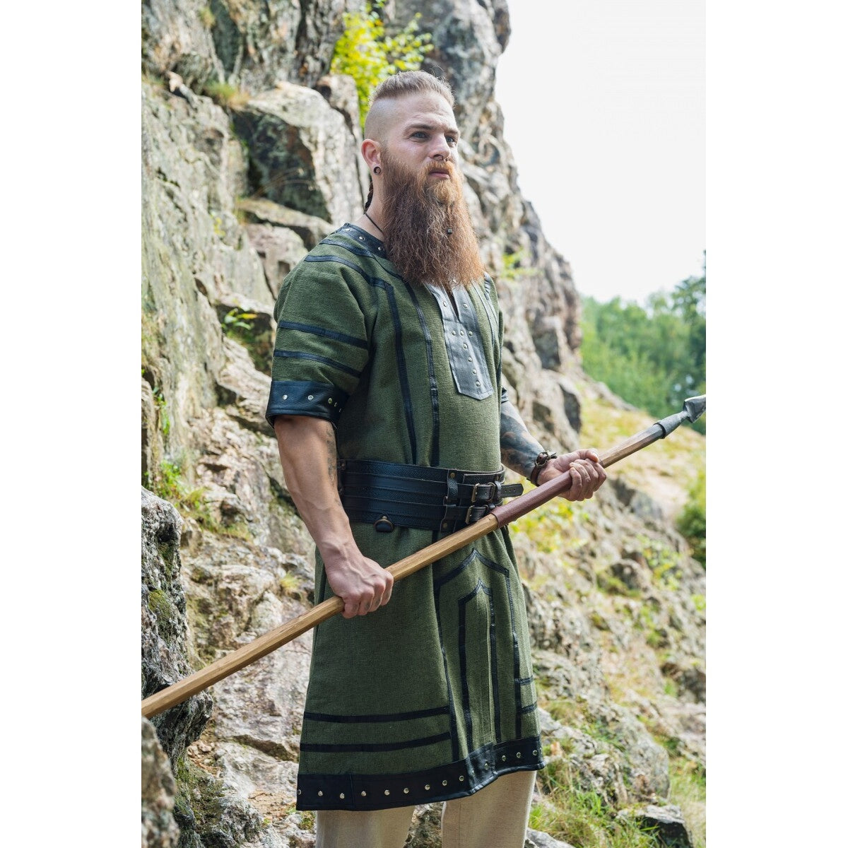Product image Medieval Viking Tunic Rollo Short Sleeve Green