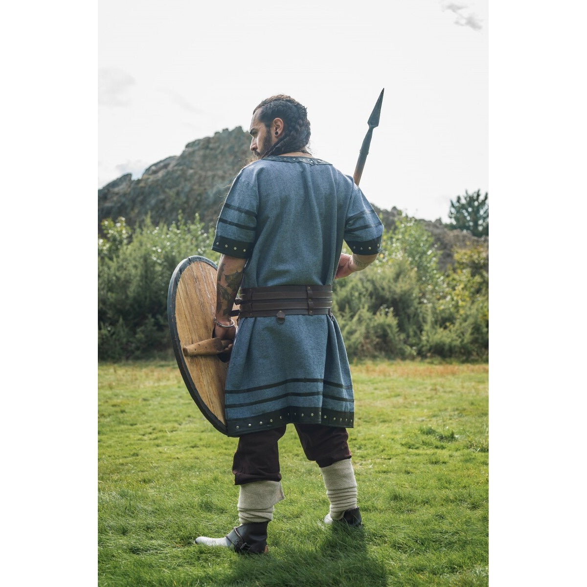 Product image Medieval Viking Tunic Rollo short-sleeved blue-grey