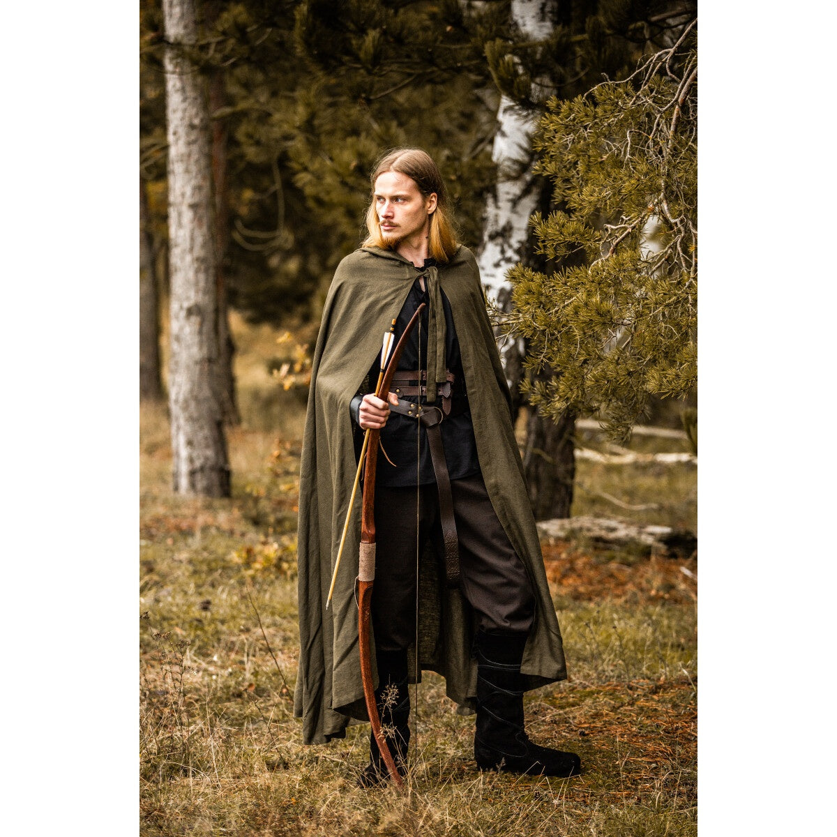 Product image Medieval Linen Cloak Mimir green