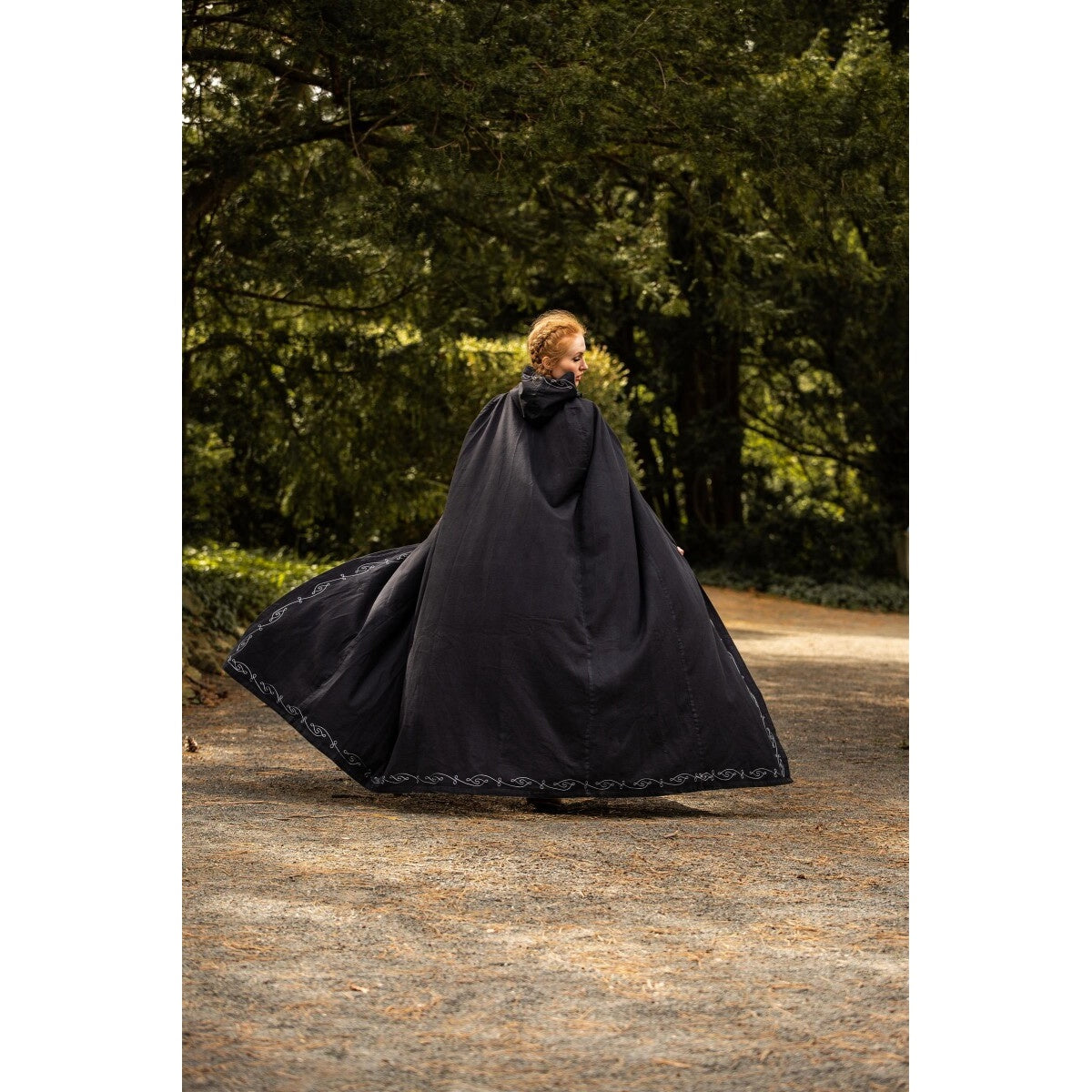 Product image Medieval Cloak with Embroidery Erna black