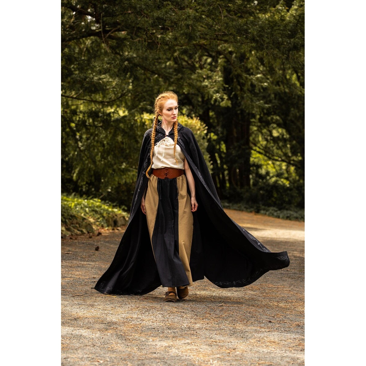 Product image Medieval Cloak with Embroidery Erna black