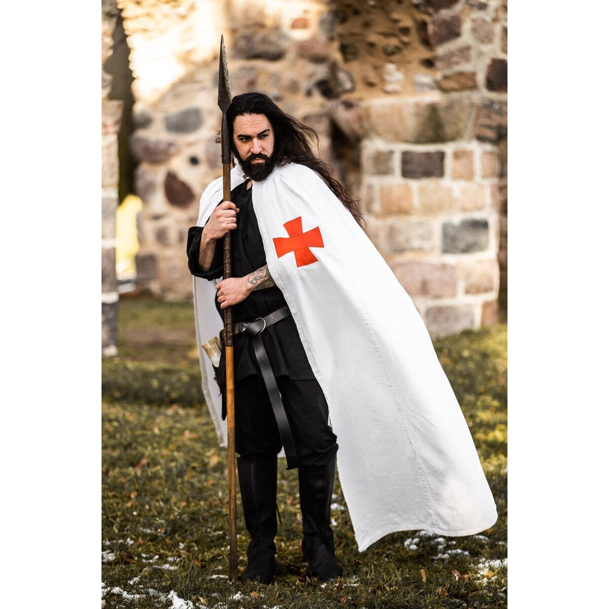 Product image Medieval Templar Cloak Baldwin white-red