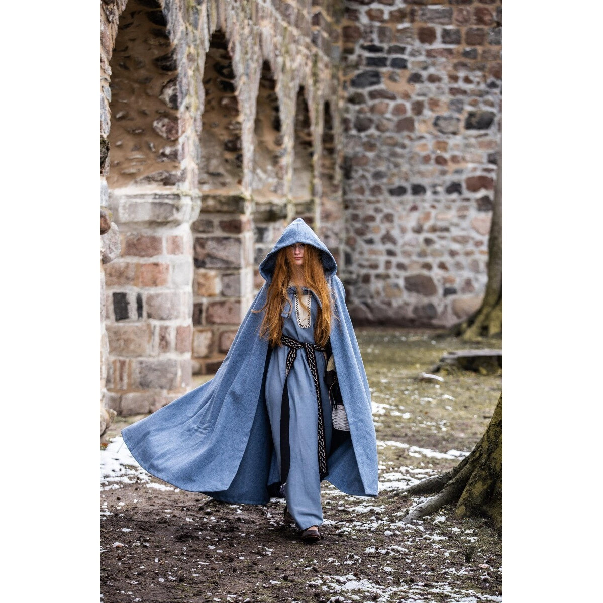 Product image Medieval Hooded Cloak Mila dove blue