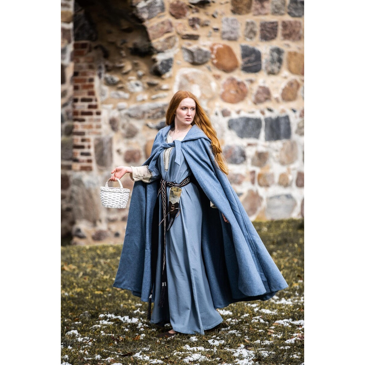 Product image Medieval Hooded Cloak Mila dove blue