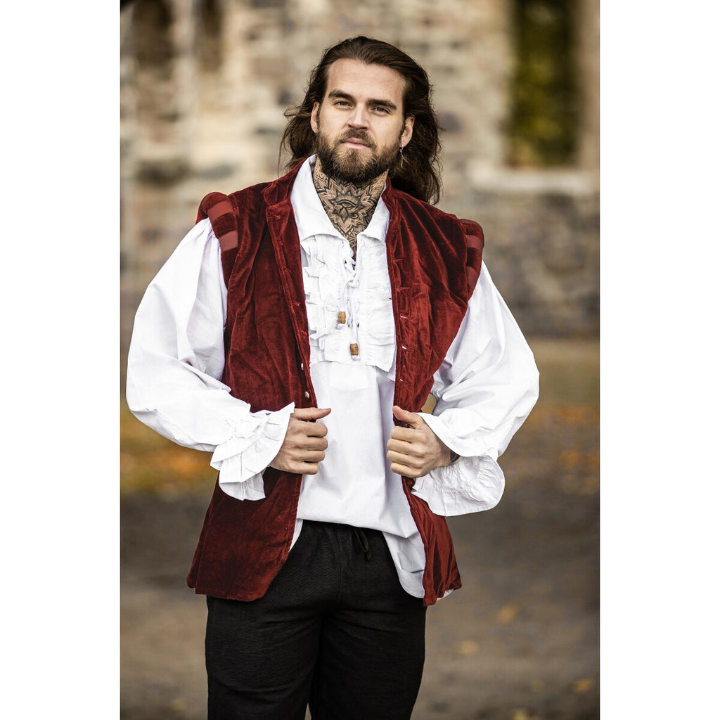 Product image Medieval Noble Velvet Doublet Pierre red