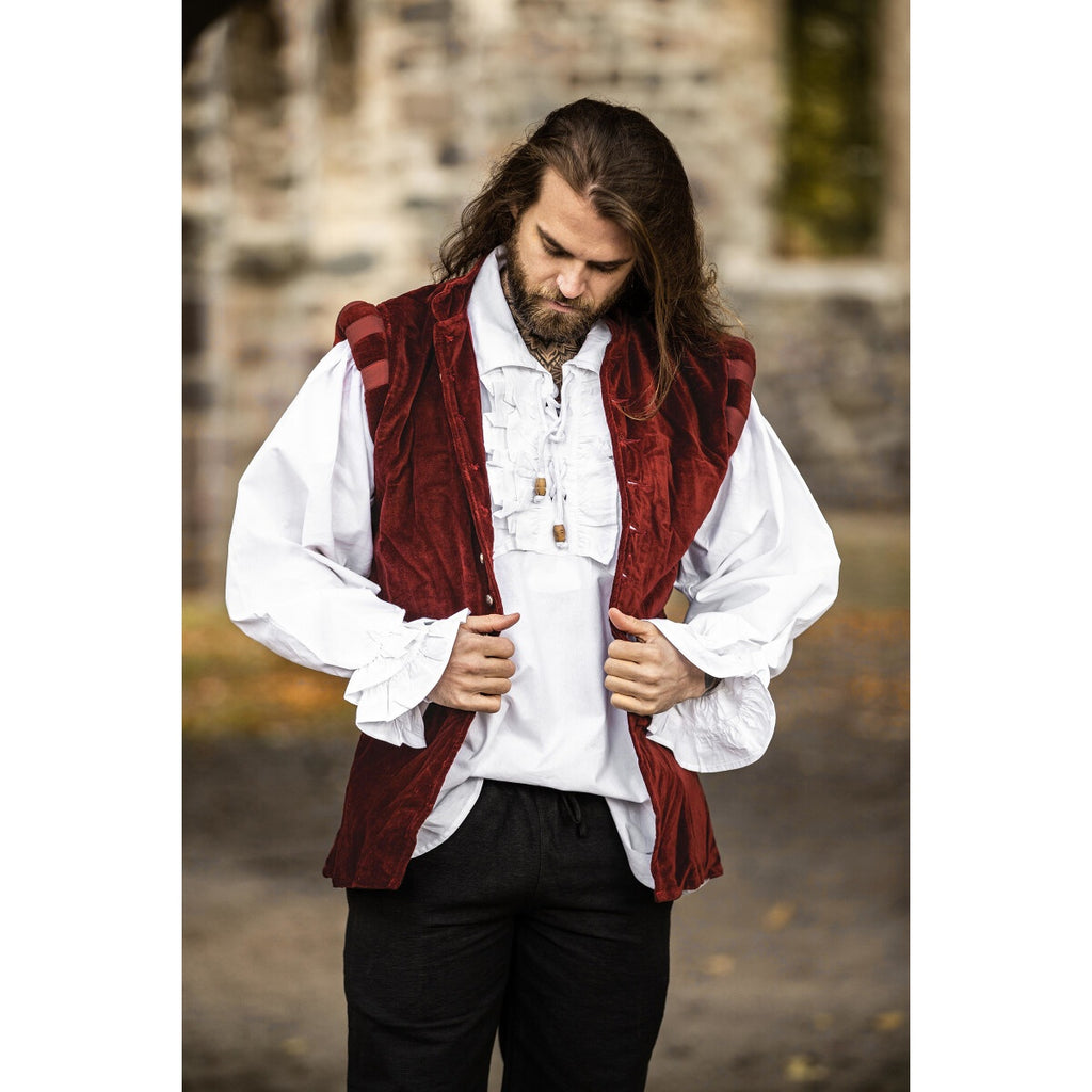 Product image Medieval Noble Velvet Doublet Pierre red