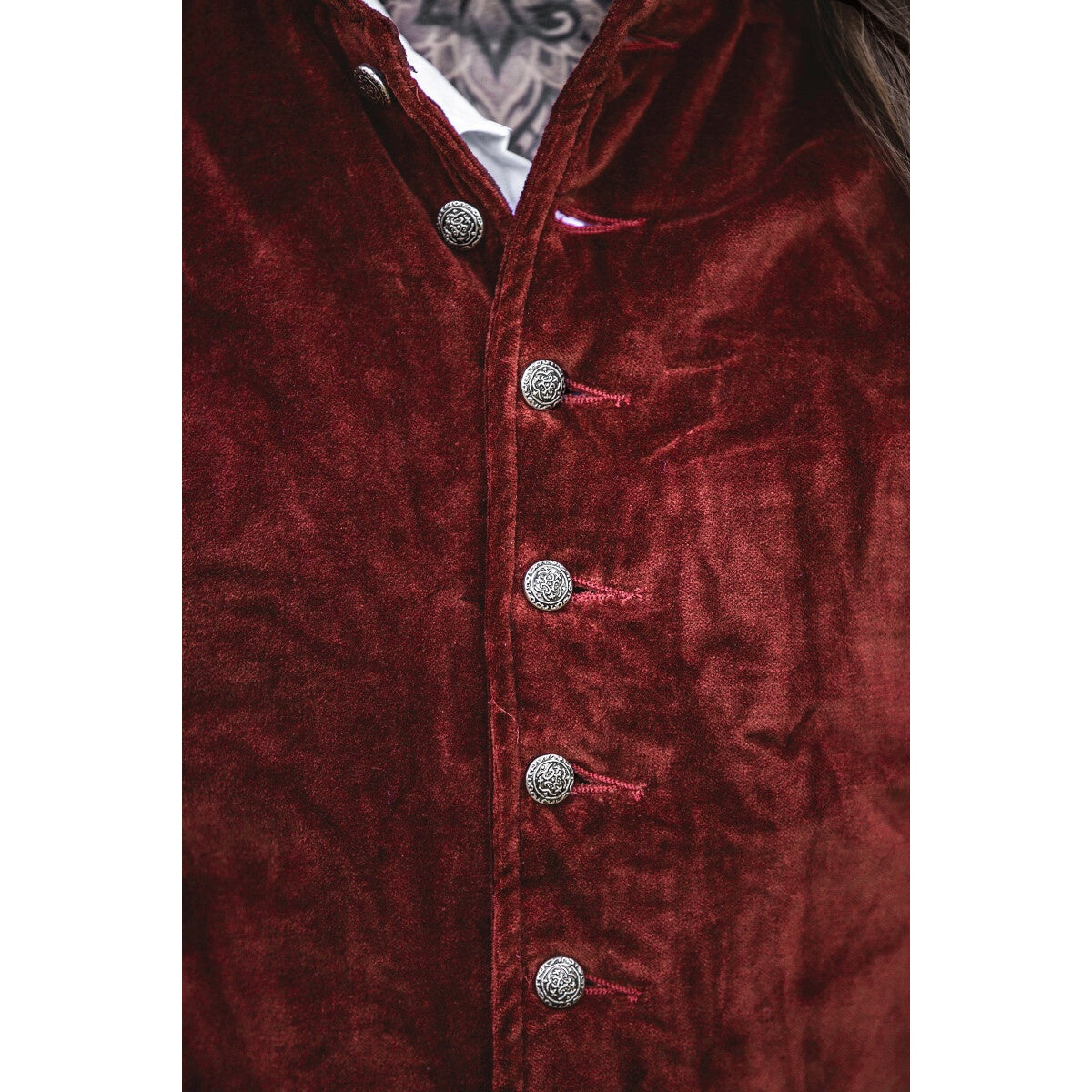 Product image Medieval Noble Velvet Doublet Pierre red