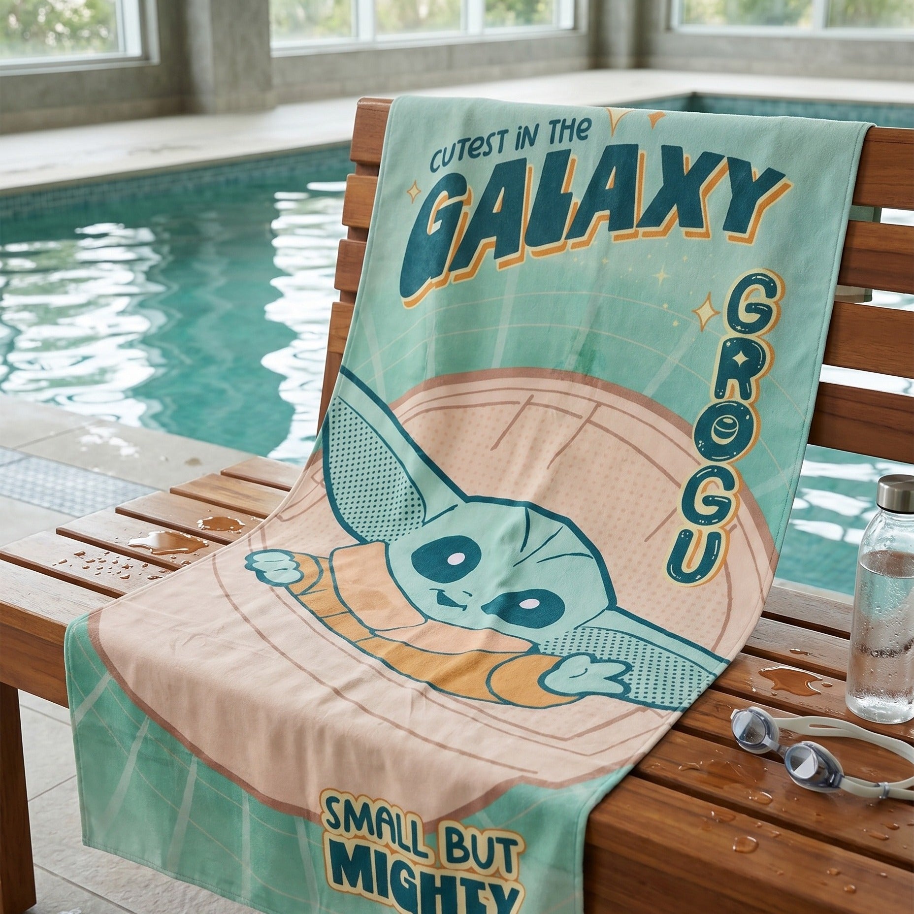 Product image Grogu Cutest in the Galaxy Beach Towel - Star Wars The Mandalorian