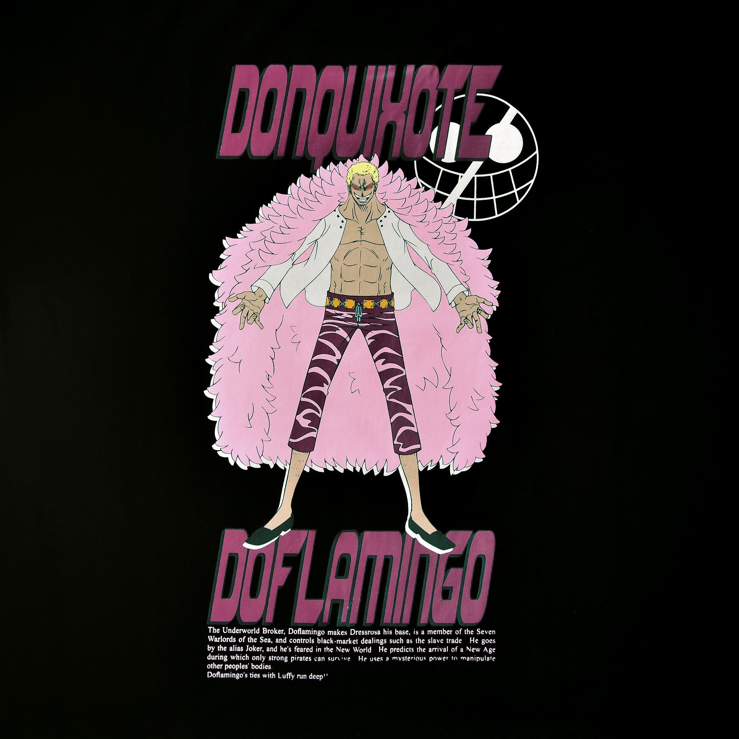 Product image One Piece - Don Quixote Doflamingo Oversize T-Shirt Black
