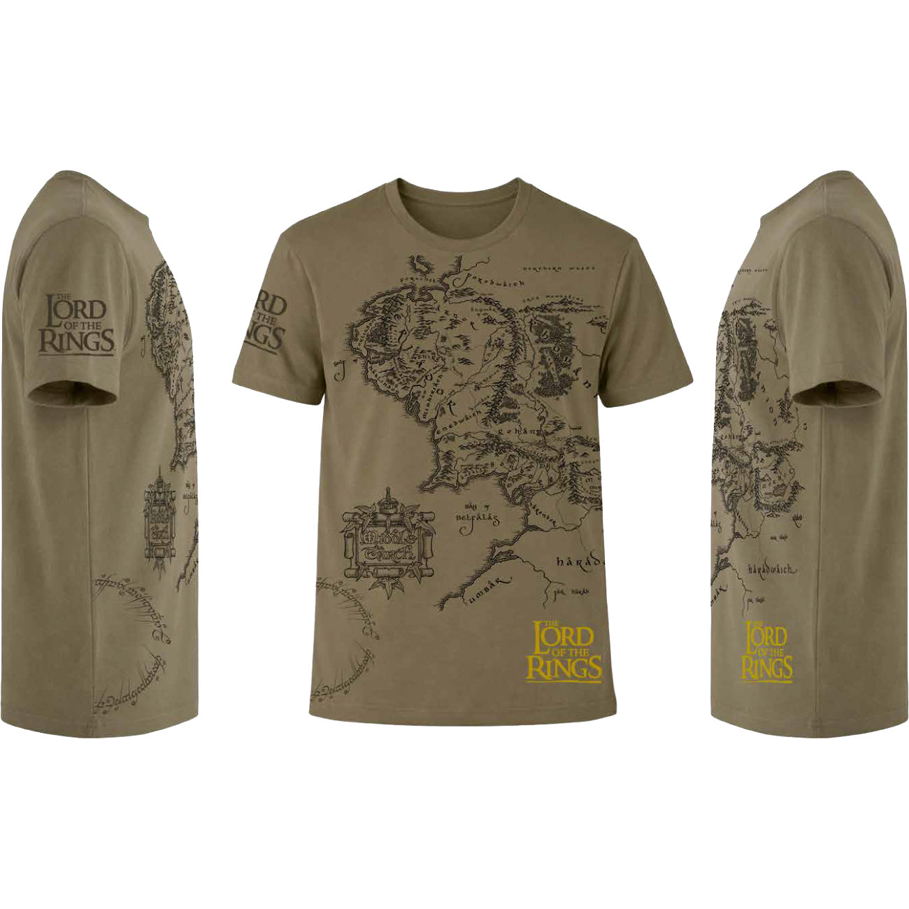 Product image The Lord of the Rings - Middle-earth Map T-Shirt brown