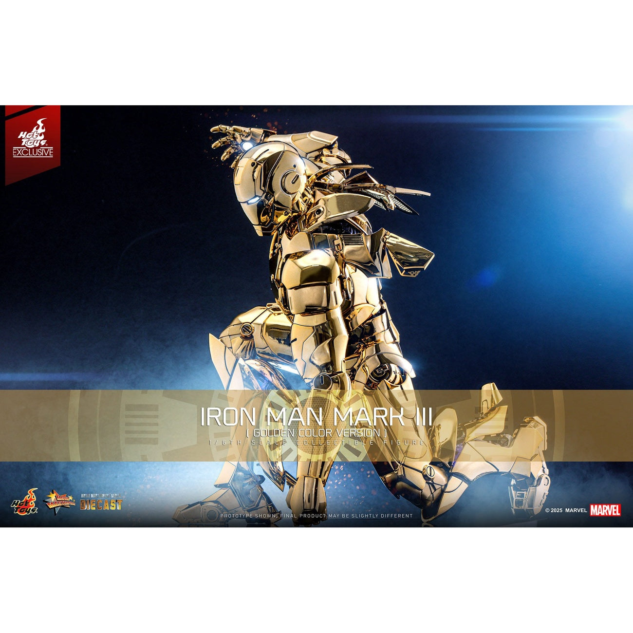 Product image Iron Man - Iron Mark III Masterpiece Action Figure 1:6 Gold Color Version Exclusive