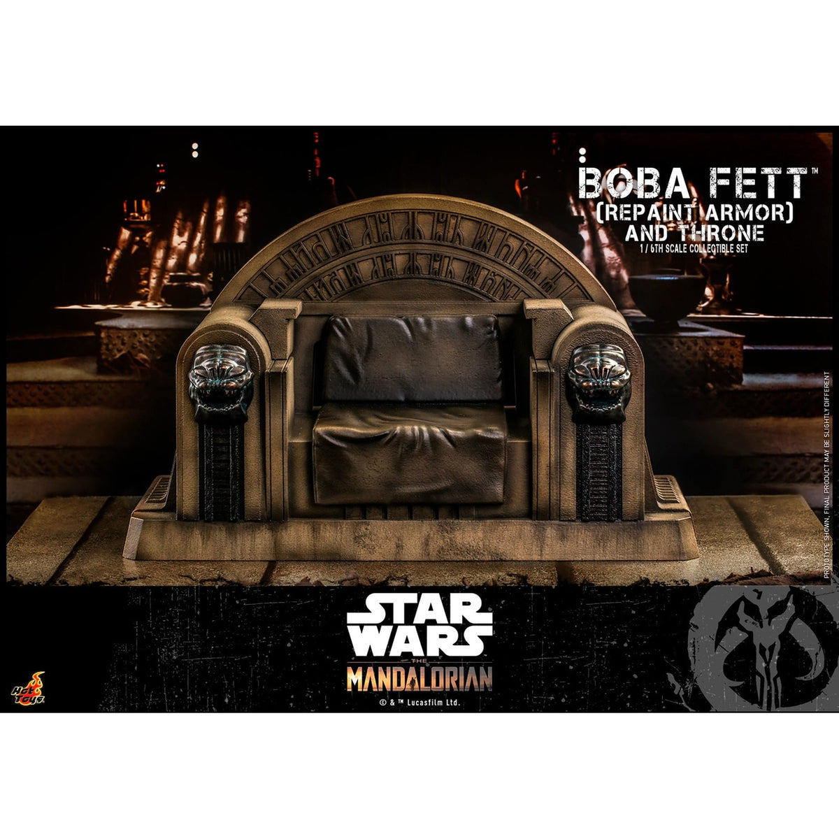Product image Star Wars: The Mandalorian - Boba Fett 1:6 Scale Action Figure Repaint Armor and Throne Special Edition
