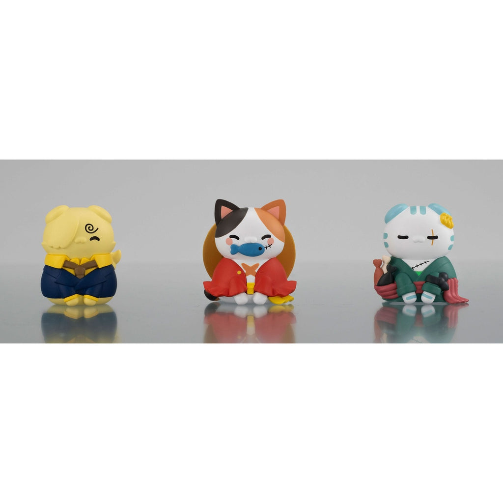 Product image One Piece Mega Cat Project collectible figures 3-pack Nyan Piece Nyan! Happy Trio 2024 Limited Ver. 3 cm