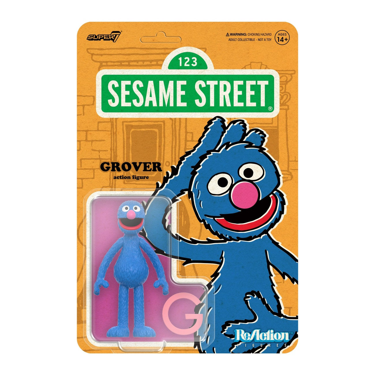 Product image Sesame Street ReAction Action Figure Wave 05 Grover 10 cm