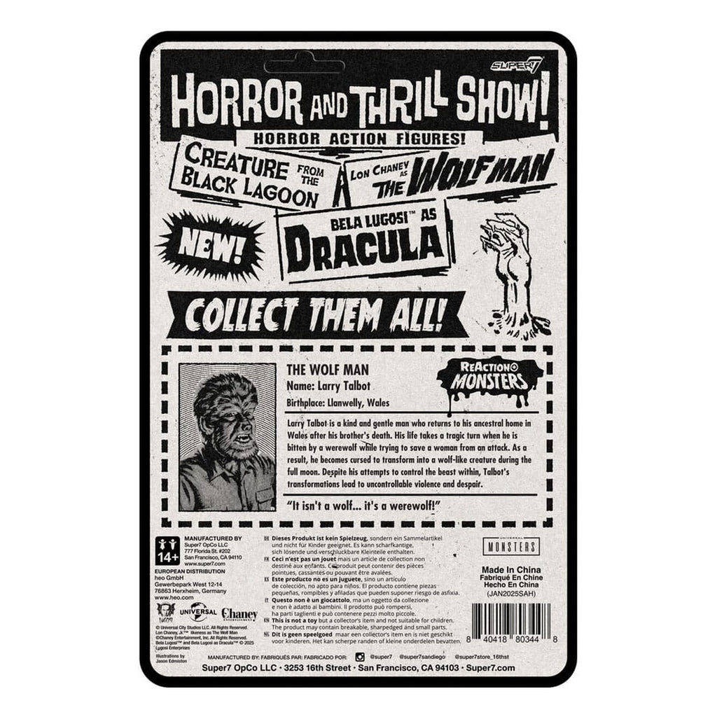 Product image Universal Monsters ReAction+ Action Figure Wave 1 The Wolf Man 10 cm