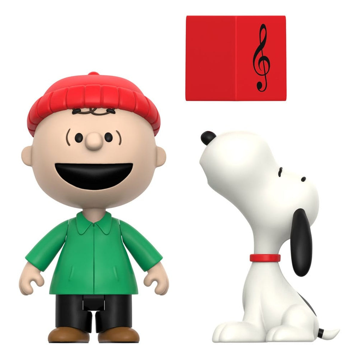 Product image Peanuts ReAction Action Figure 2-Pack Charlie Brown and Snoopy (Caroling) 10 cm