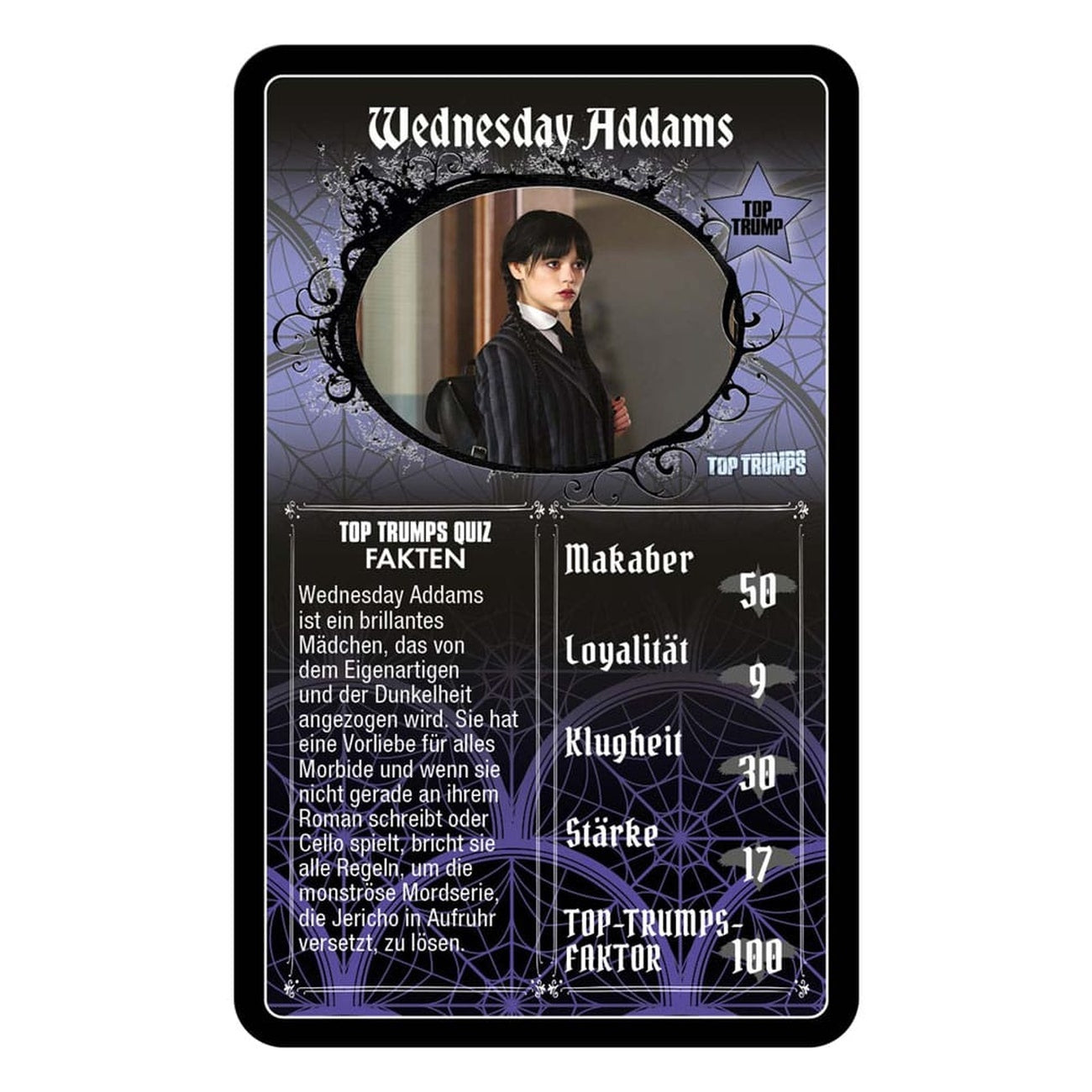 Product image Wednesday Card Game Top Trumps *German Version*
