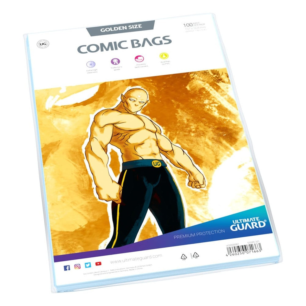 Product image Ultimate Guard Comic Bags Standard (100) - Golden Size