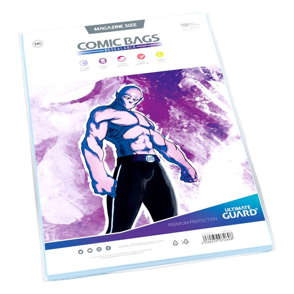 Product image Ultimate Guard Comic Bags Re-sealable Magazine Size (100)