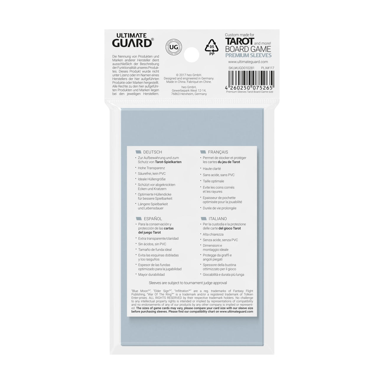 Product image Ultimate Guard Board Game Sleeves (50) - Tarot