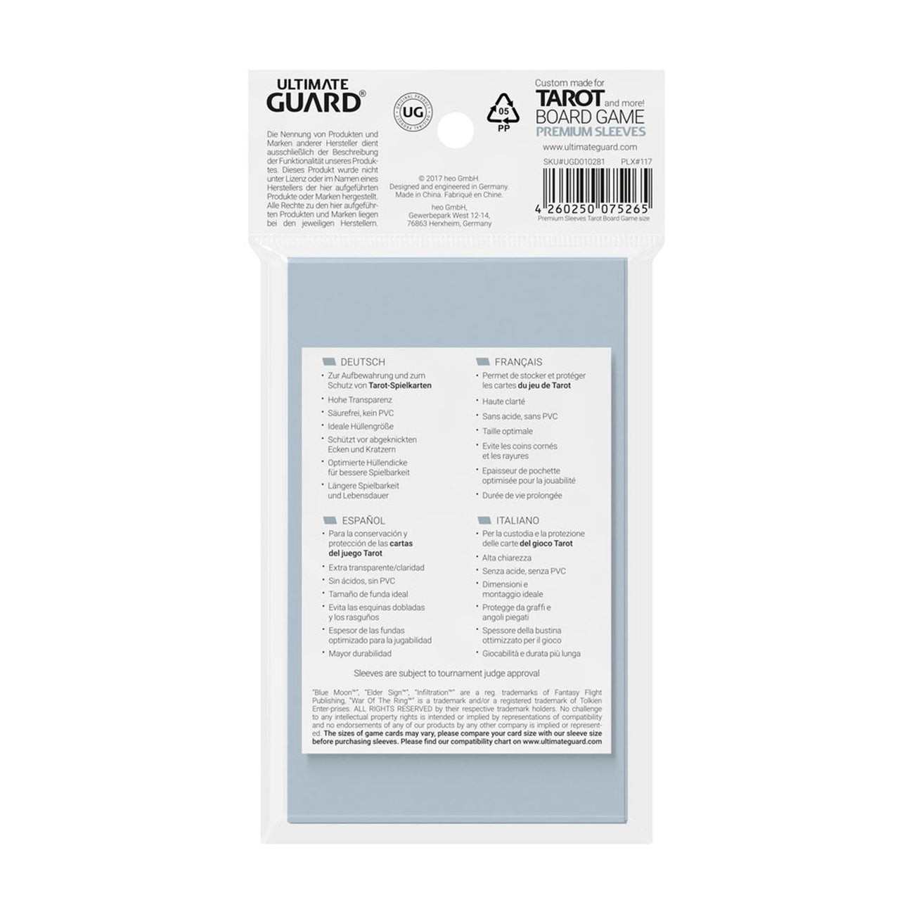 Product image Ultimate Guard Board Game Sleeves (50) - Tarot
