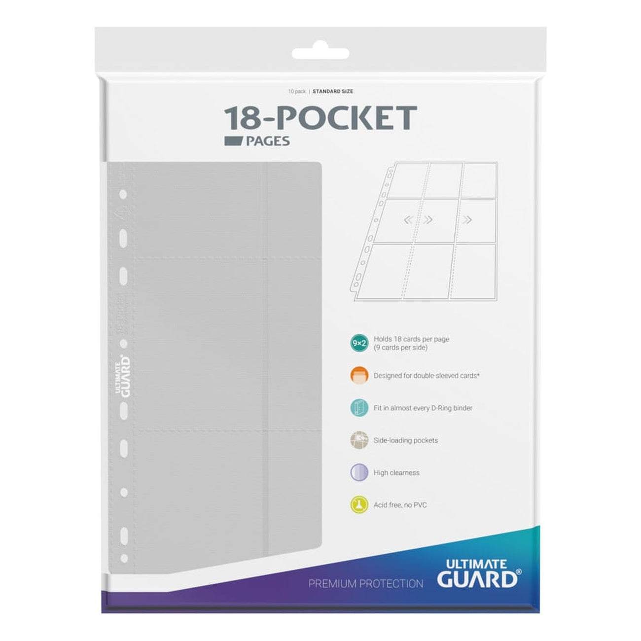 Product image Ultimate Guard 18-Pocket Pages Side-Loading (10) - White