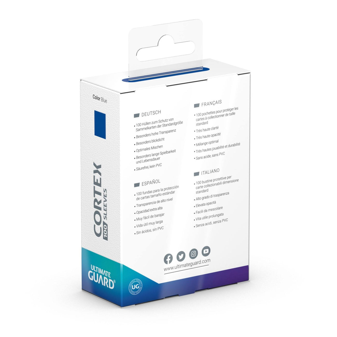Product image Ultimate Guard Cortex Sleeves Standard Size (100) - Blue