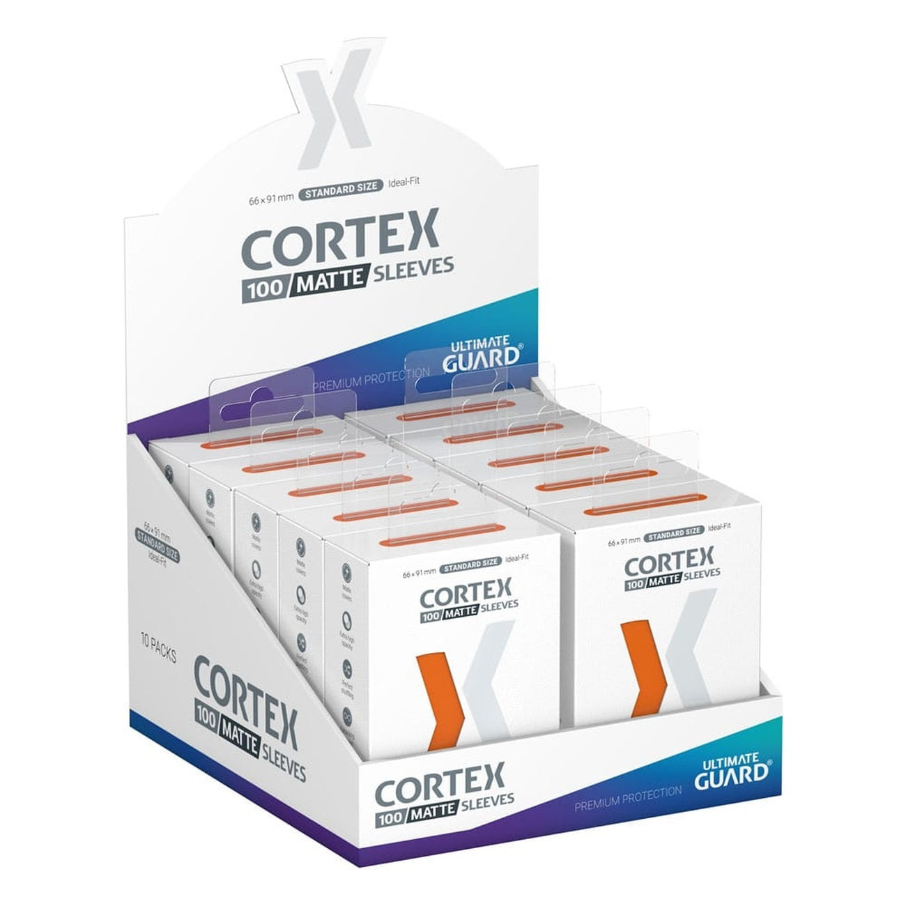 Product image Ultimate Guard Cortex Sleeves Matte Standard Size (100) - Orange
