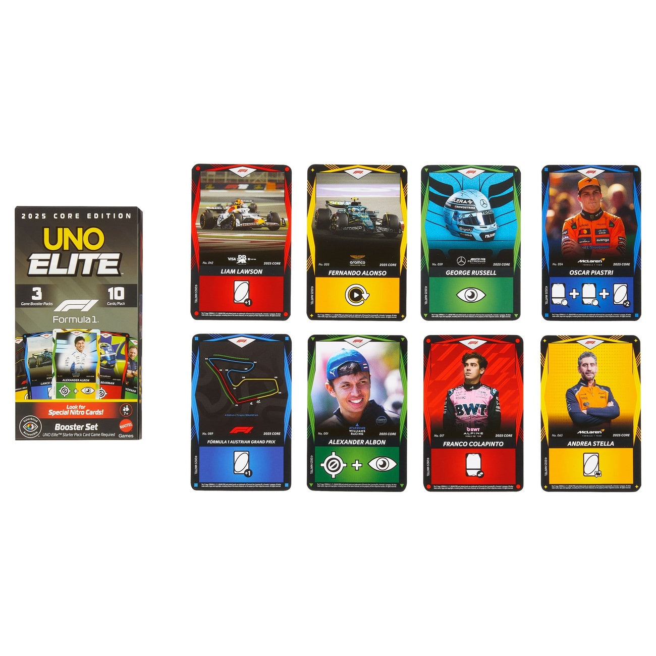 Product image Formula 1 UNO Card Game Elite F1 Booster Set