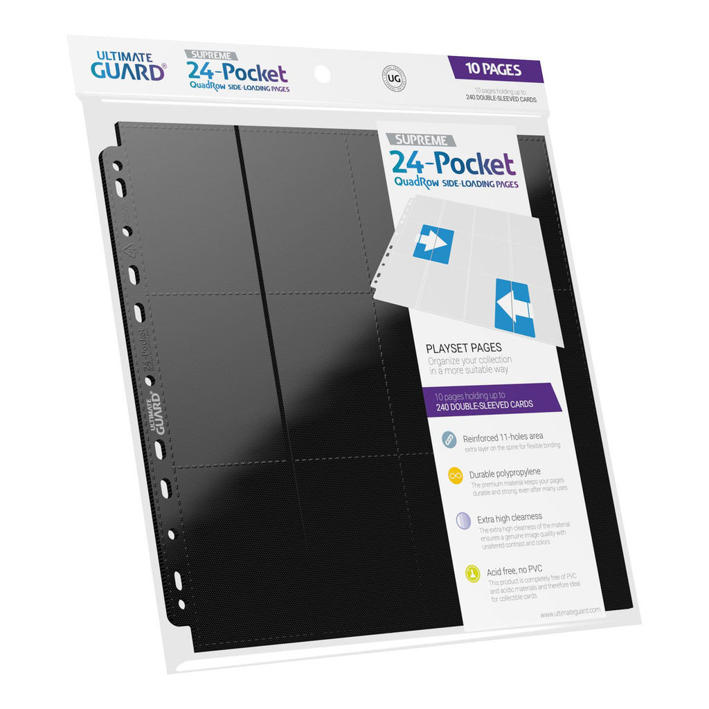 Product image Ultimate Guard 24-Pocket QuadRow Pages Side-Loading (10) - Black