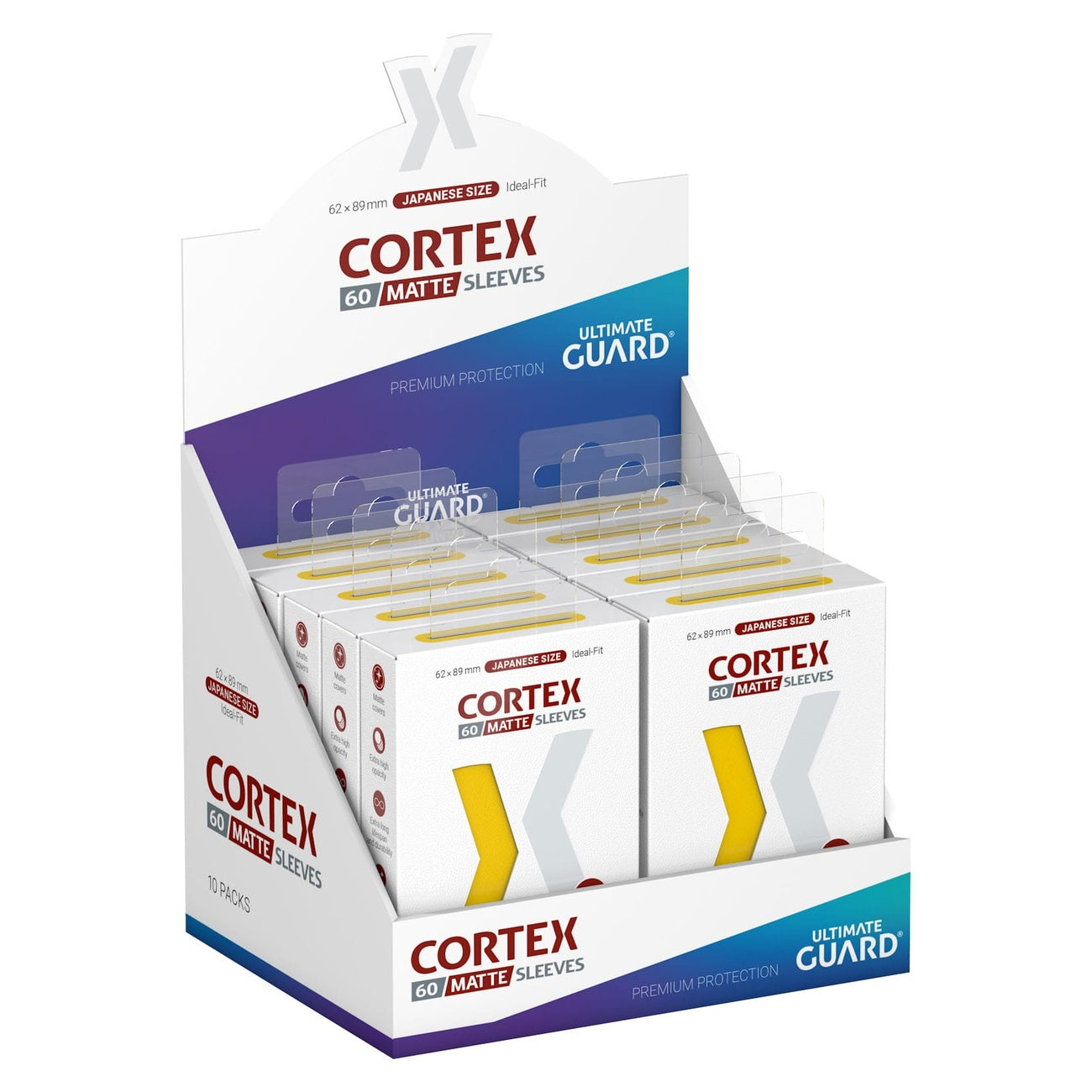 Product image Ultimate Guard Cortex Sleeves Matte Japanese Size (60) - Yellow