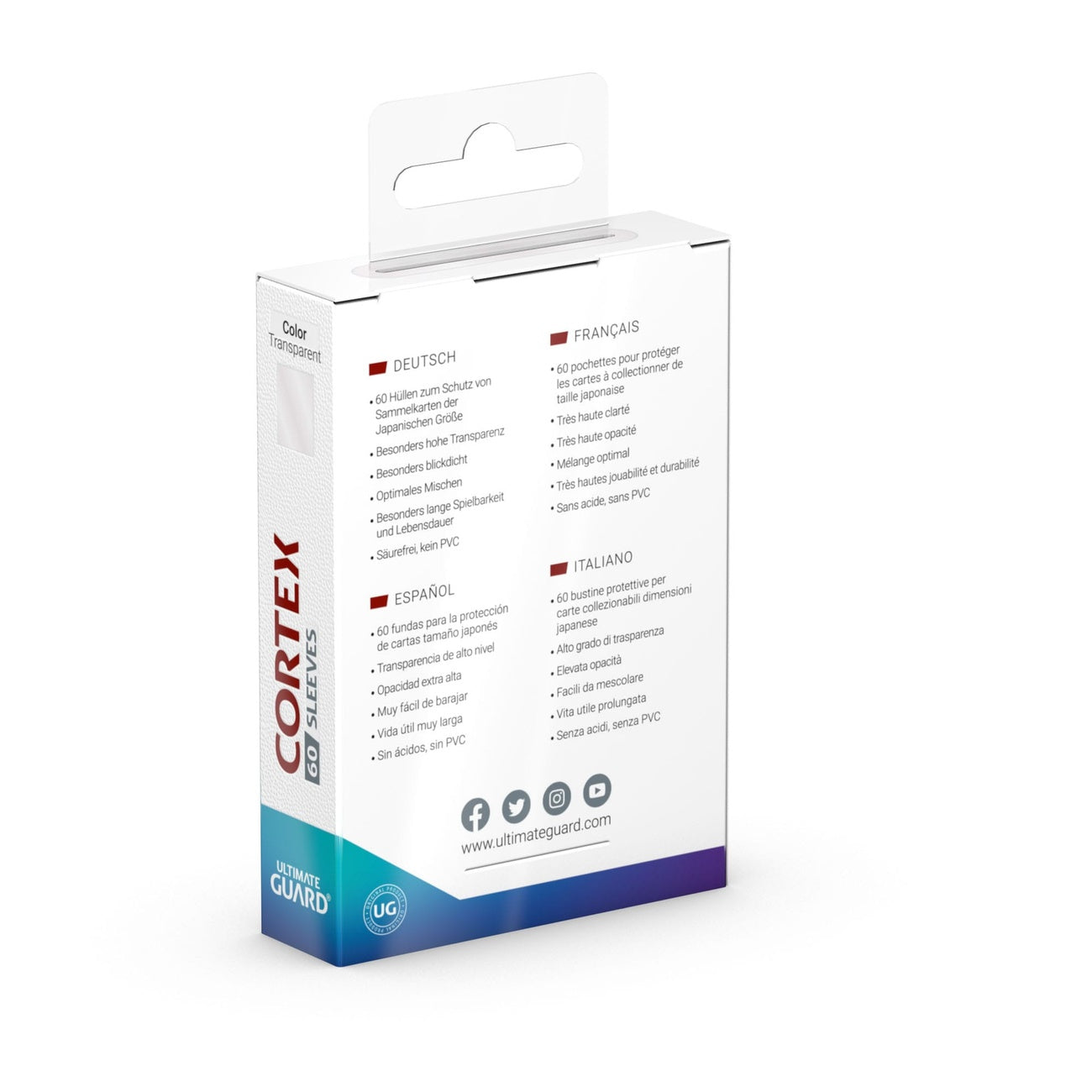 Product image Ultimate Guard Cortex Sleeves Japanese Size (60) - Clear